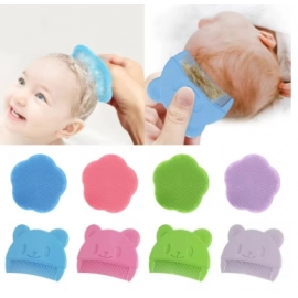 Baby Hair Brush Infant Fetal Head Fat Cleaning Brush Newborn Soft Hair Comb Silicone Head Massager for Baby Care Accessories